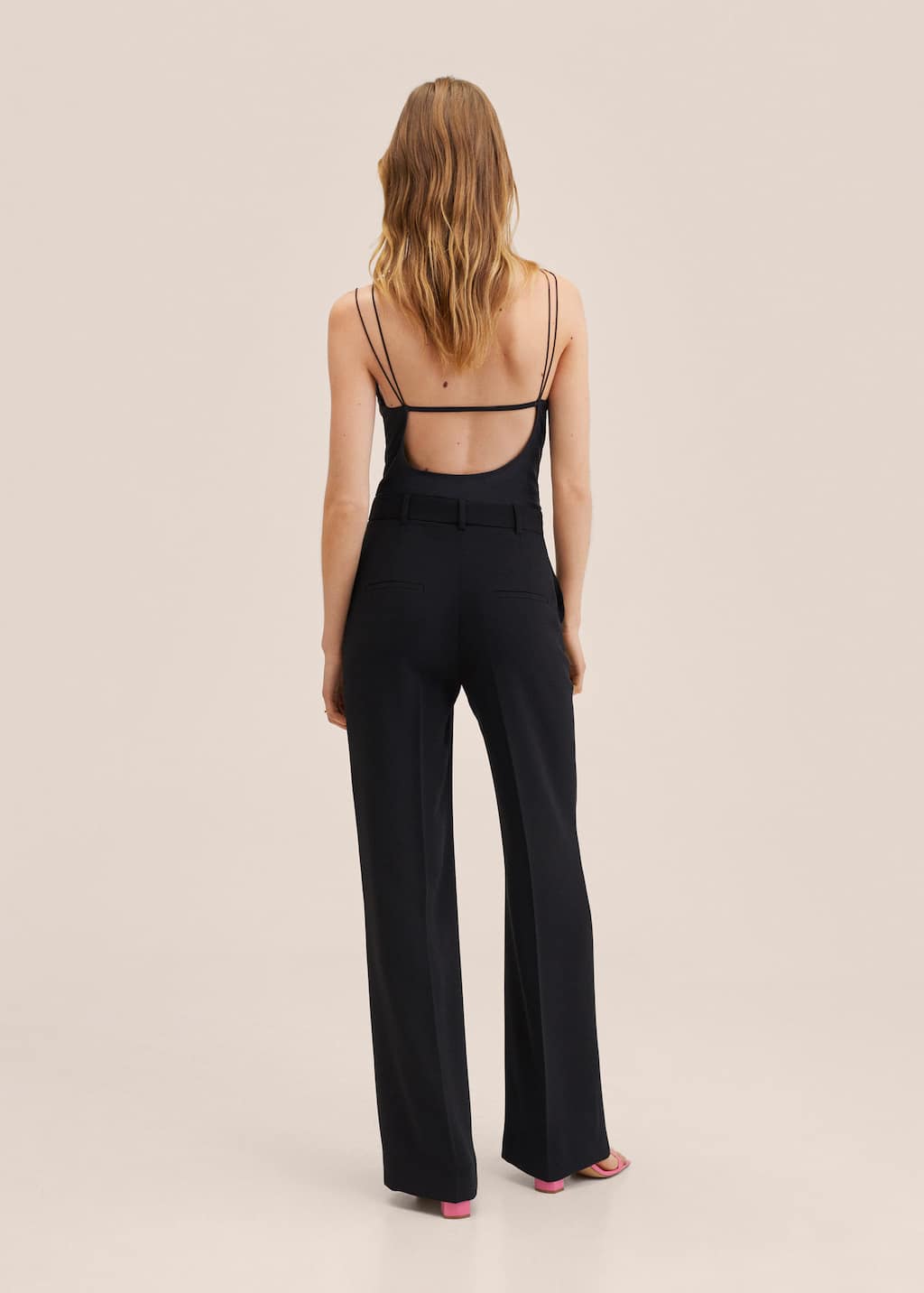 mango black trousers