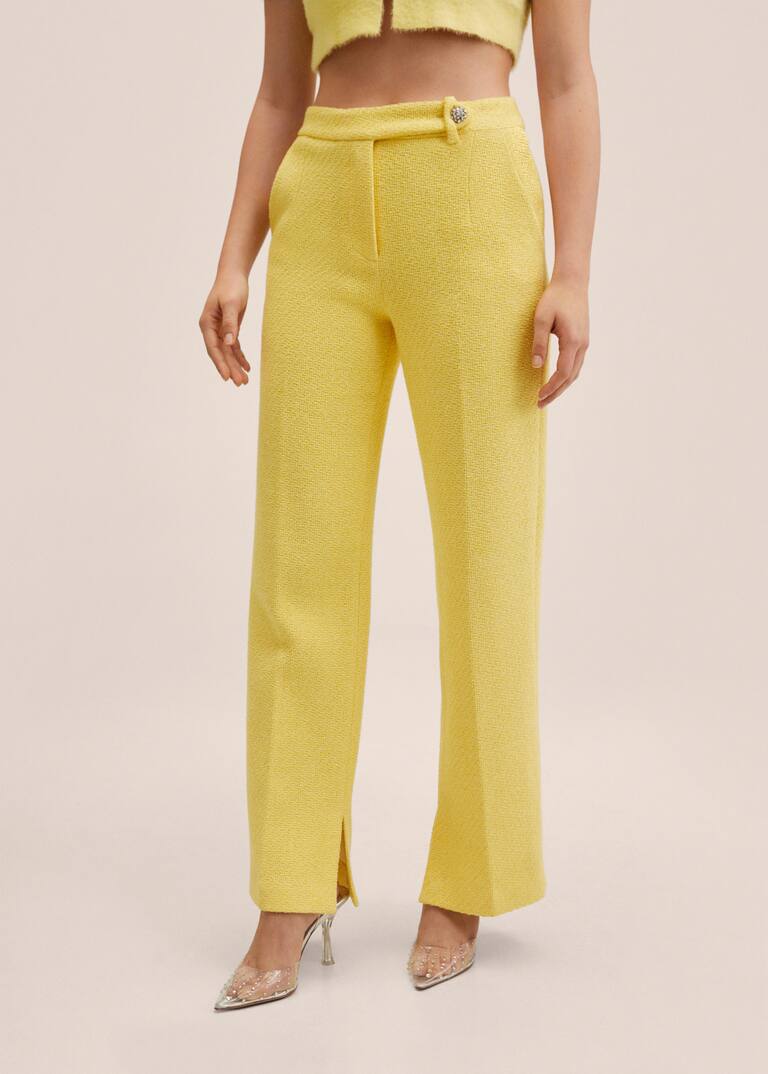 Tweed straight pants Women Mango USA