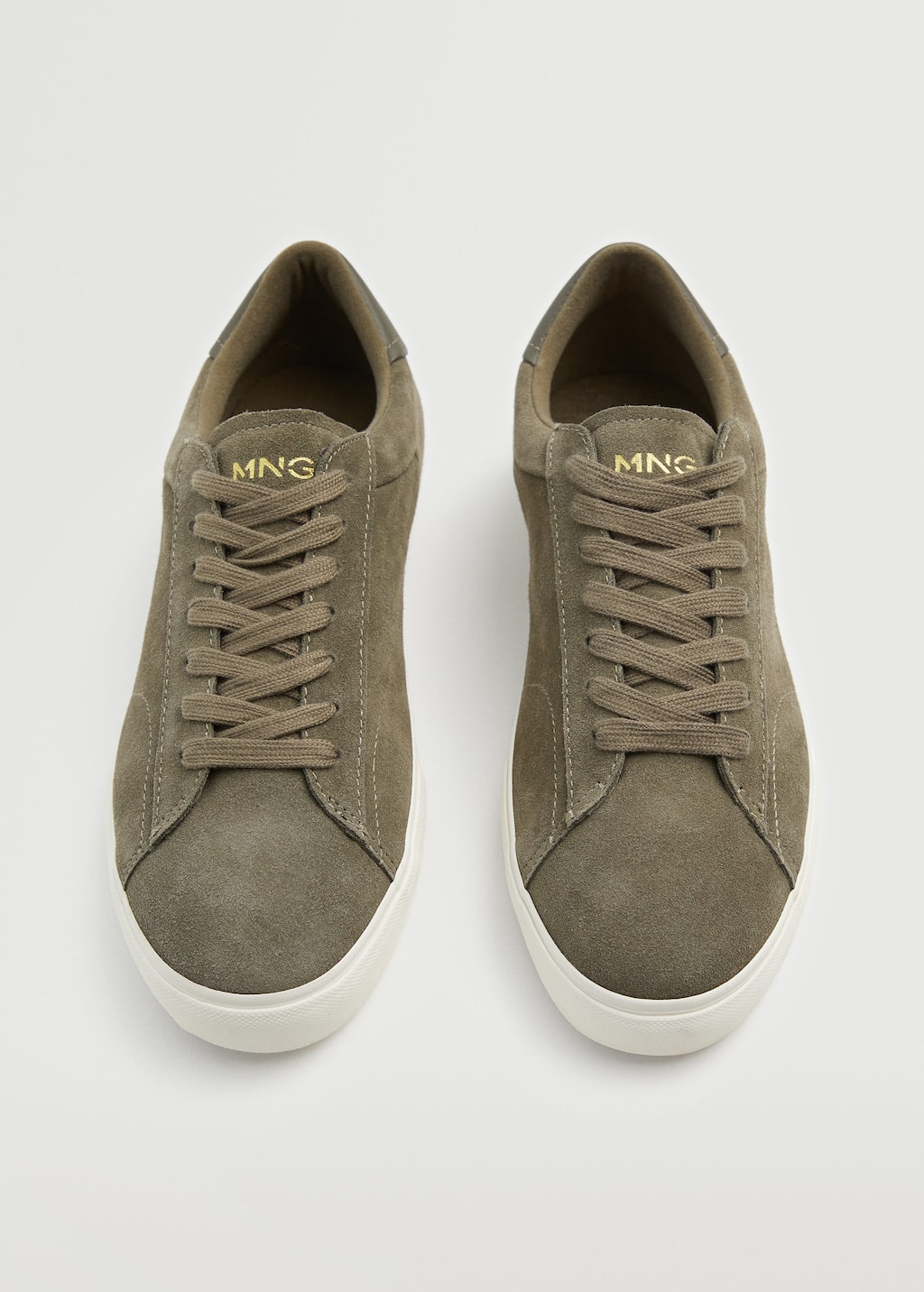 Mango Lace-up leather sneakers. 1