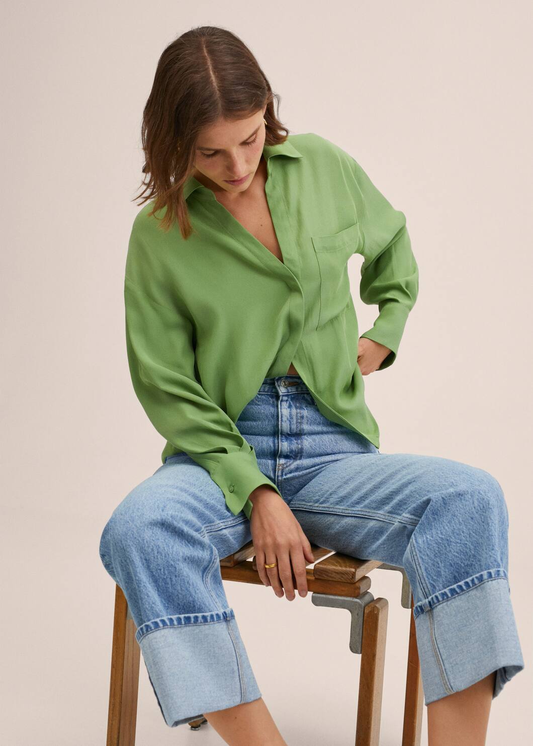 莱赛尔纤维飘逸衬衫 - 商品详情 1