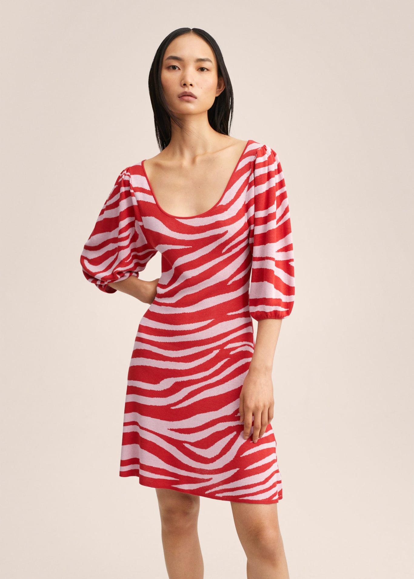 Printed knit dress Women MANGO OUTLET USA