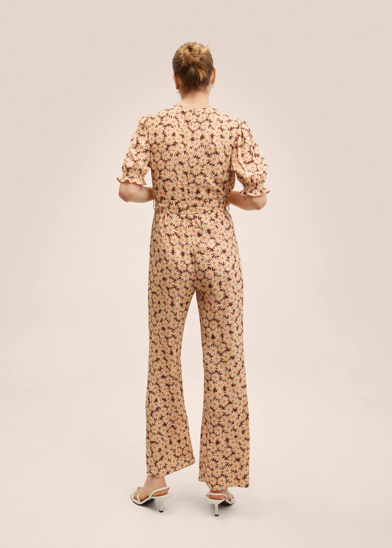 Printed puff sleeve jumpsuit Women MANGO OUTLET USA