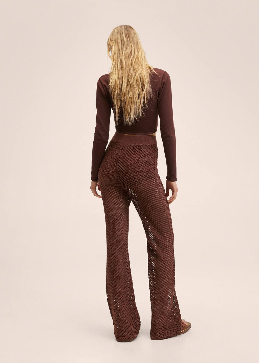 Pantalón punto calado - Mujer | Mango España