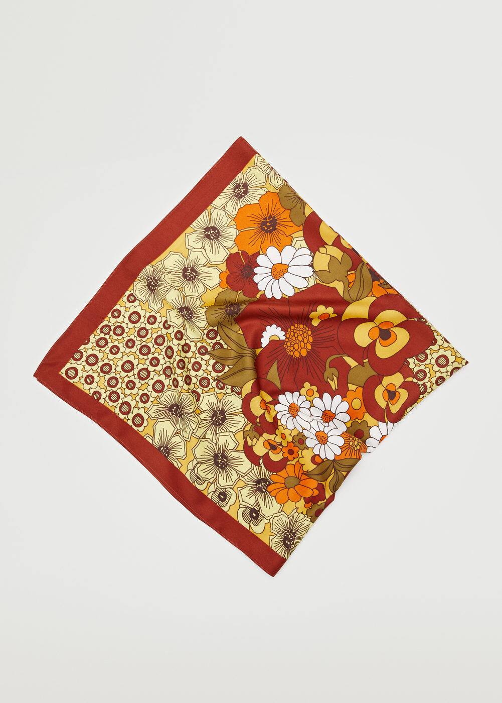 Apaszka z kwiatowym wzorem Kobieta MANGO OUTLET Polska