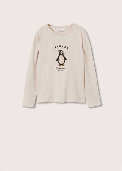 Maglietta maniche lunghe perline