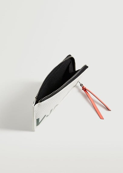 Portacarte effetto saffiano