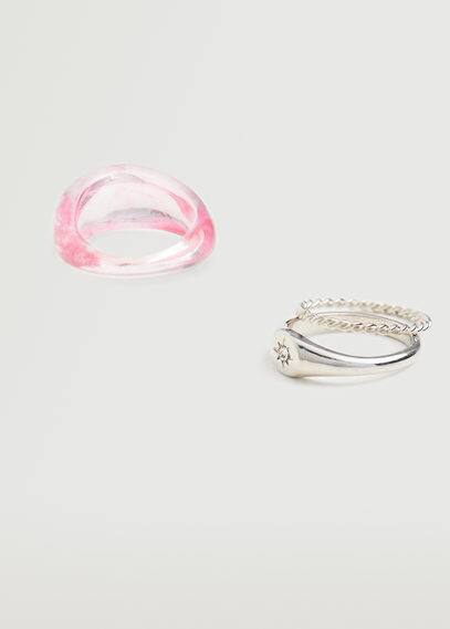 Pack 3 anelli combinati