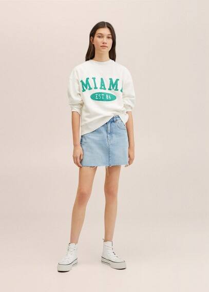 Felpa messaggio texture