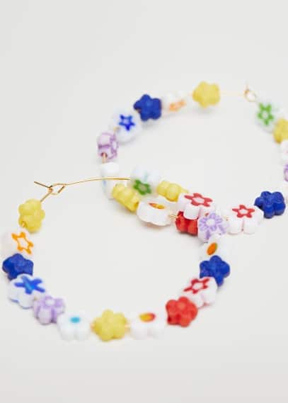 Orecchini anello perline