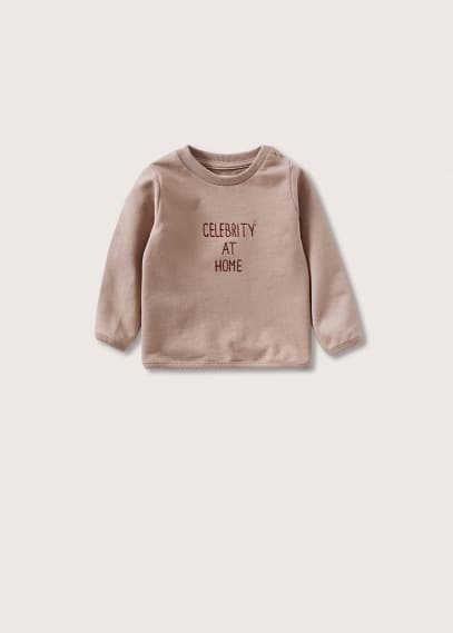 Felpa messaggio ricamato