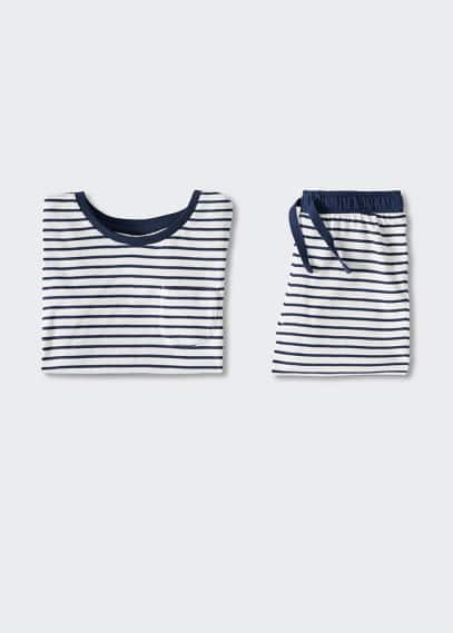 Pigiama corto cotone righe