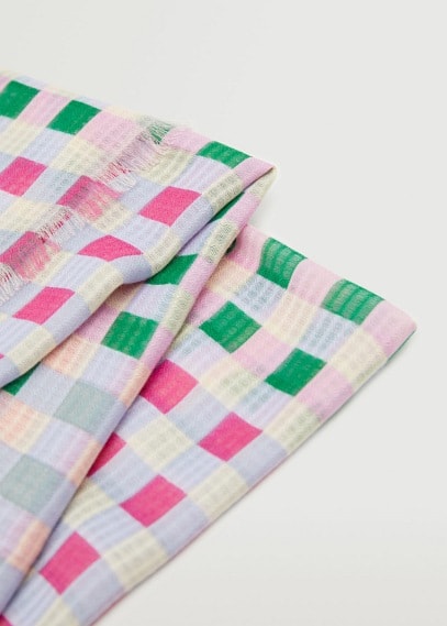 Foulard stampa quadri