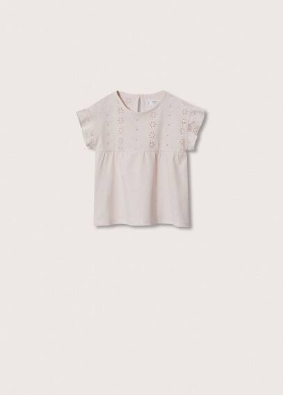 Maglietta ricamo svizzero