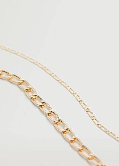 Collana catene cristalli