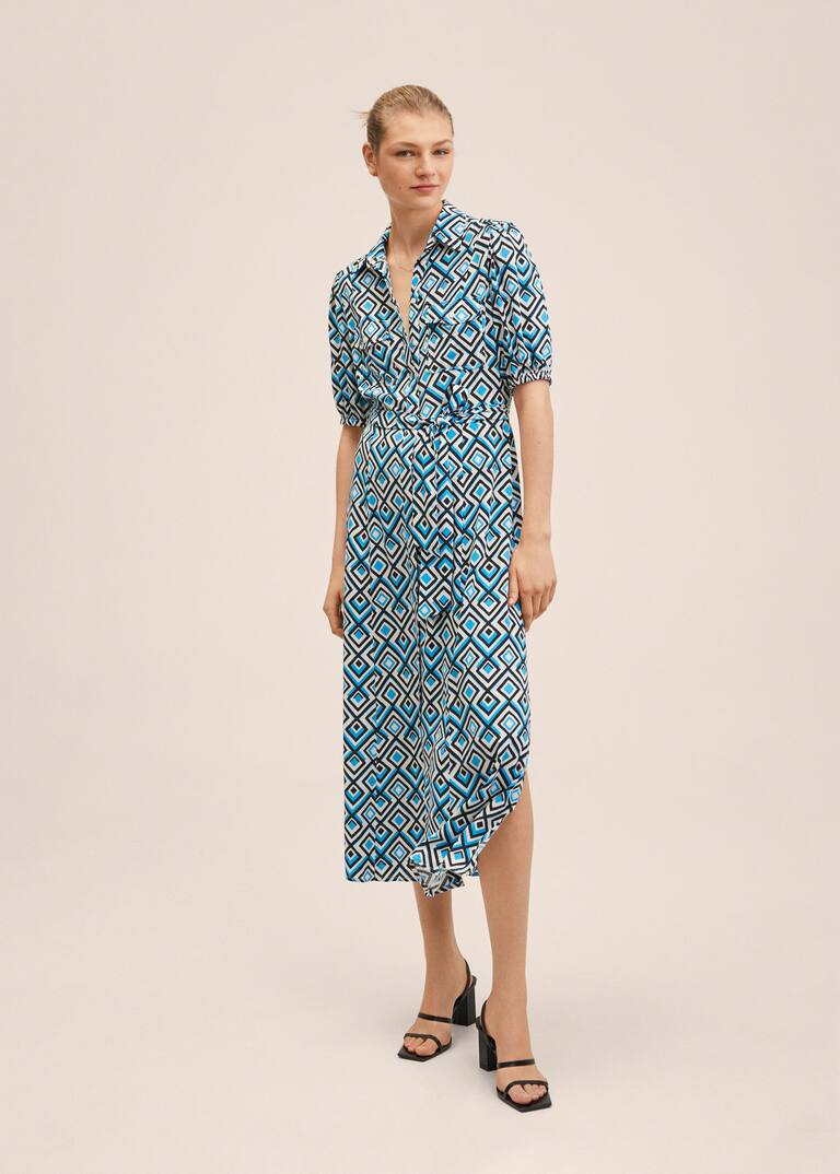 Printed shirt dress Women MANGO OUTLET USA