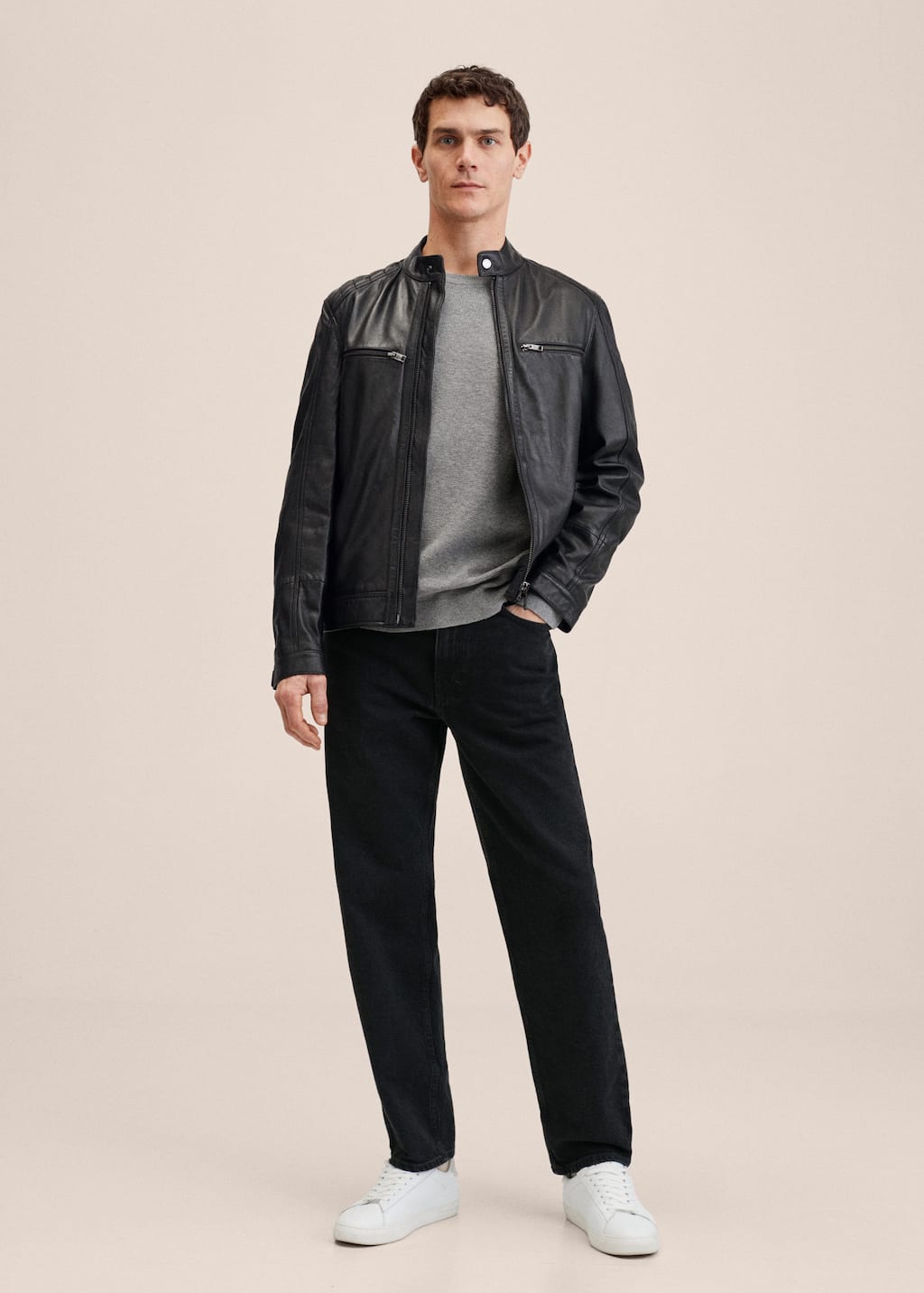 leather jacket mango