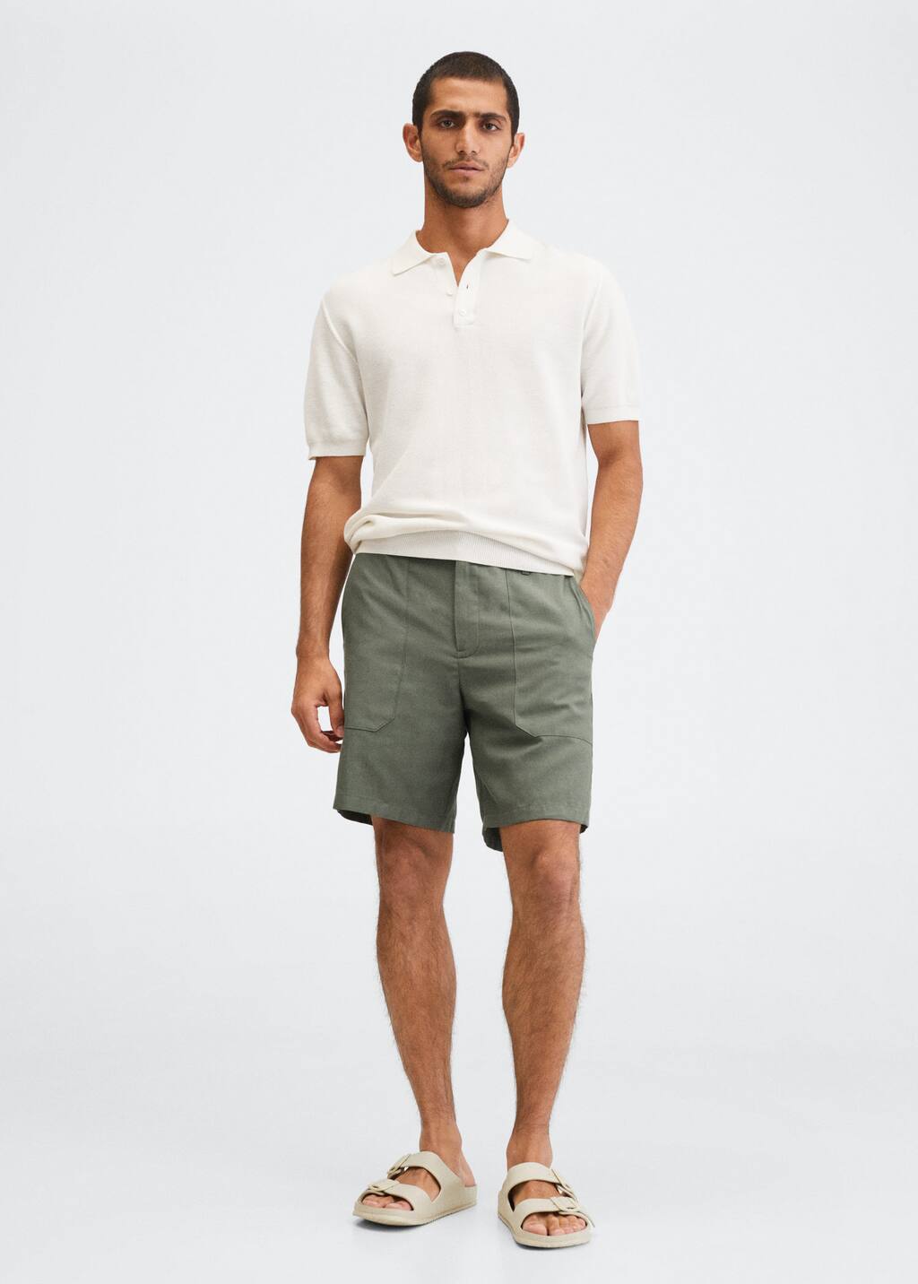 Mango Linen lyocell shorts 27027731 37