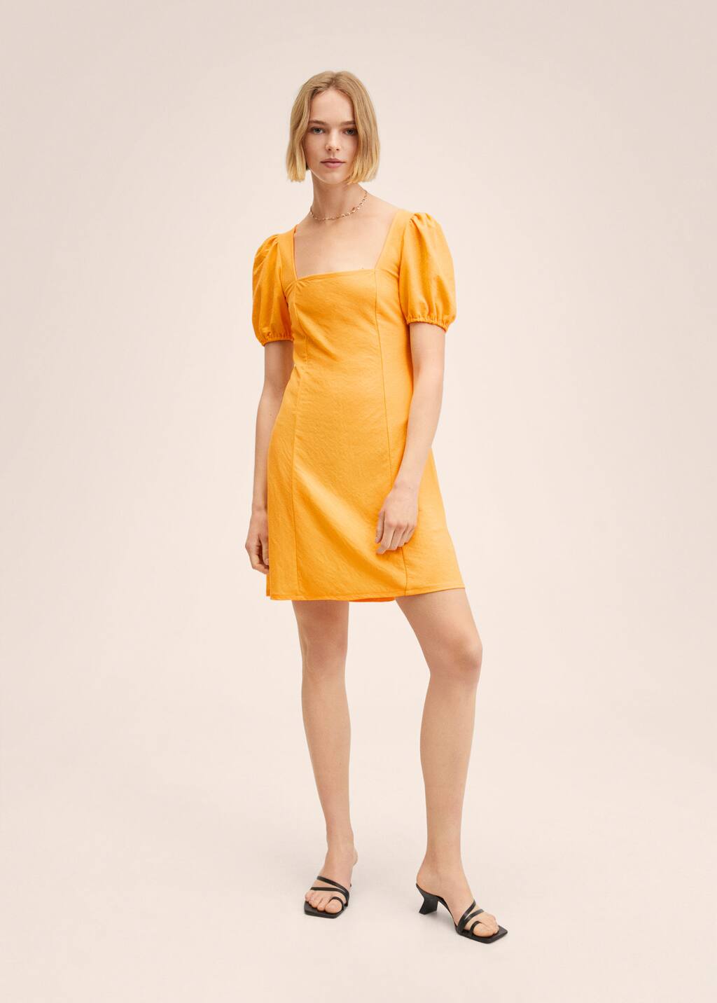 Mango Flowy puffedsleeve dress 27027745 12
