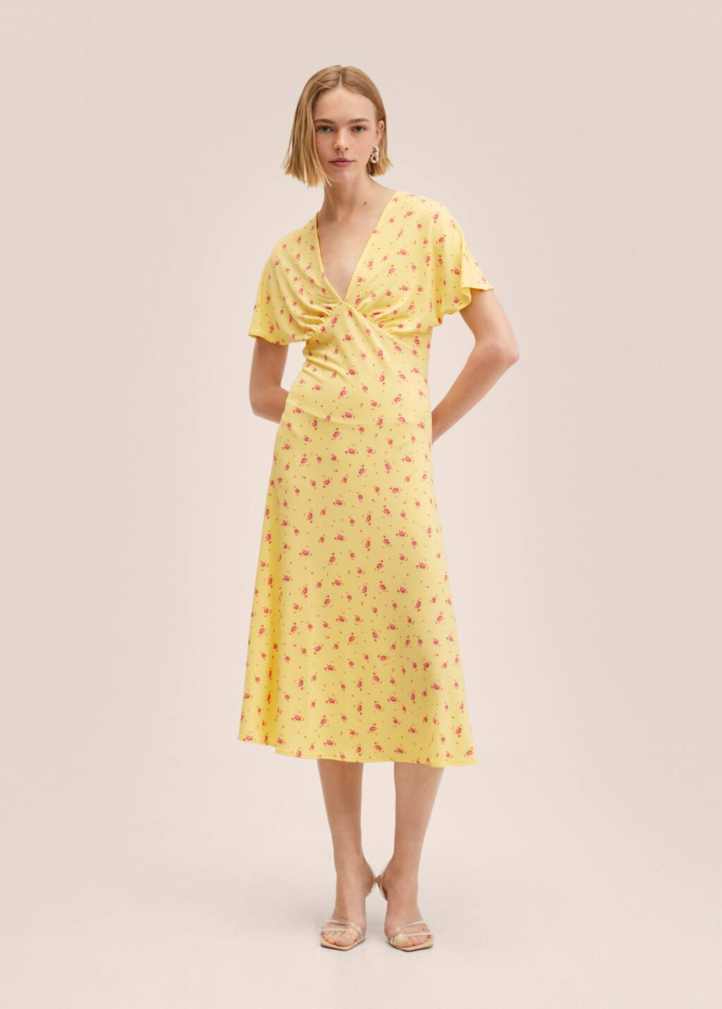 Vestido estampado midi - Mujer | Mango España