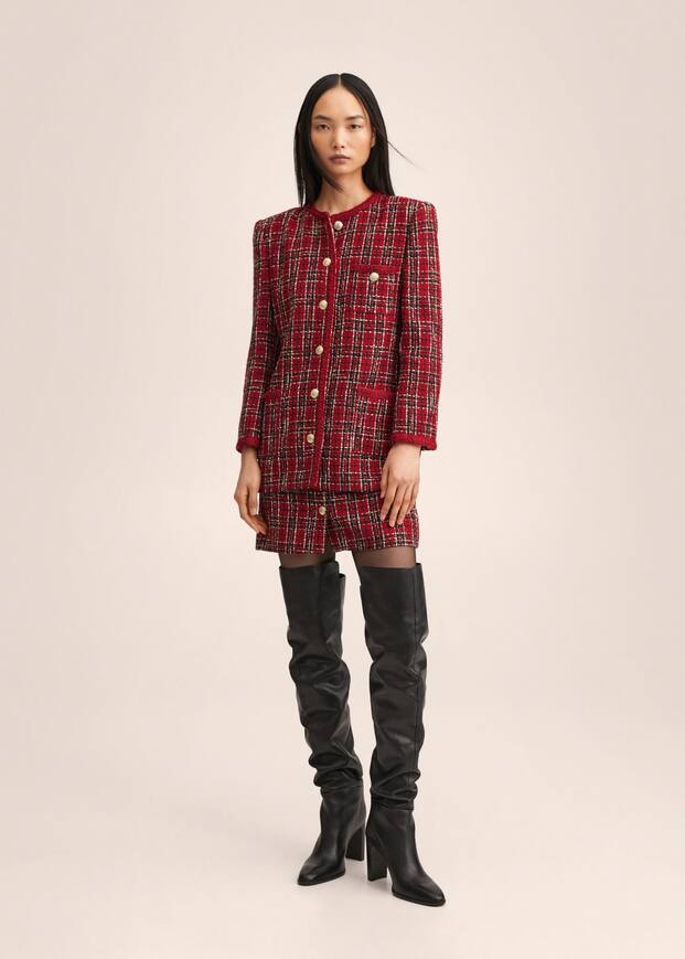 Bunda tweed na knoflky - Celkov nhled