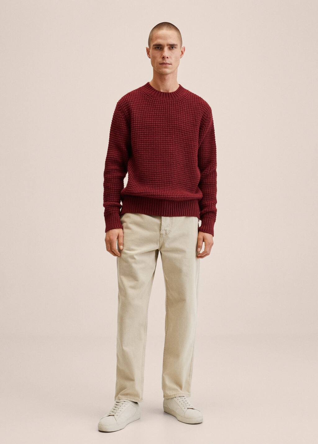 Mango Structured flecked sweater 27071506 78