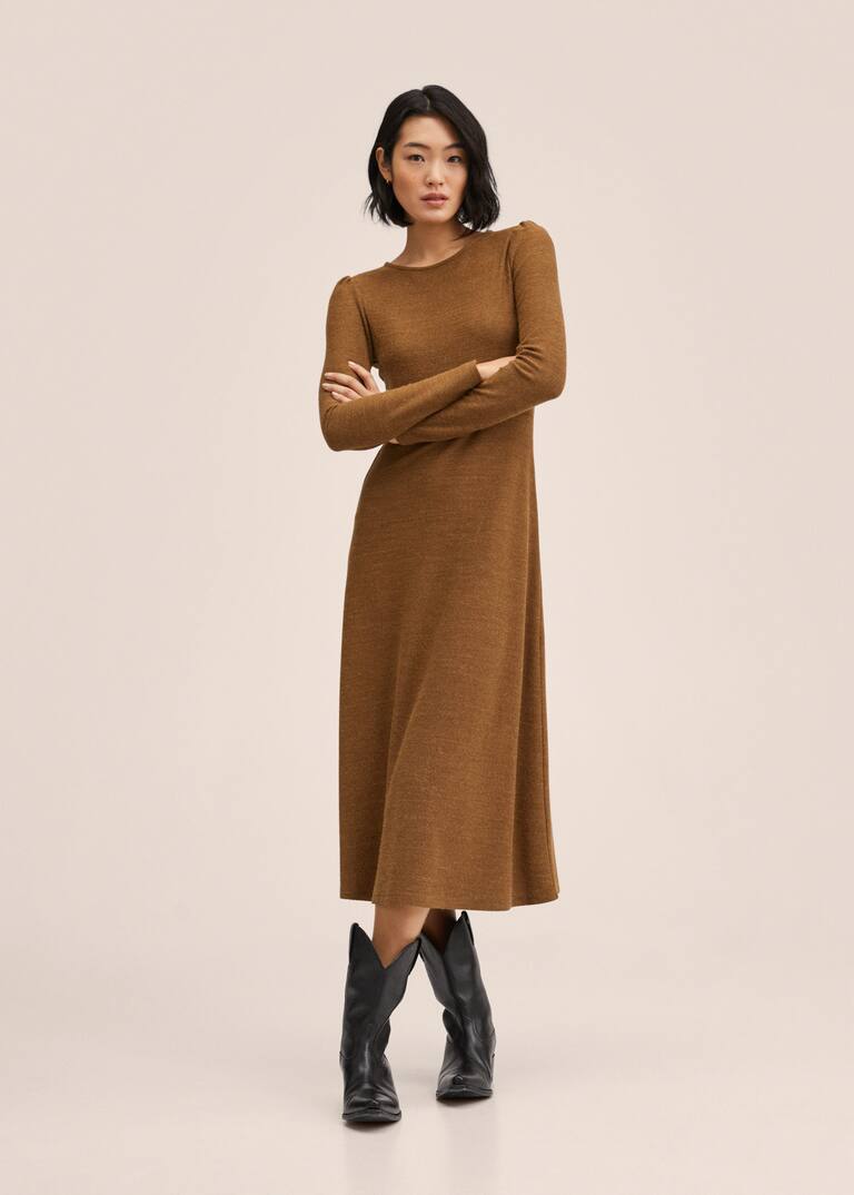 Textured knitted dress Women Mango USA