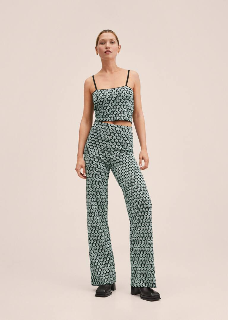 Retro crop top Women Mango USA