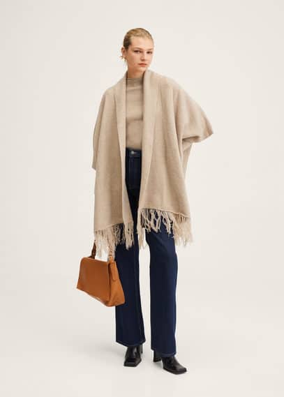 Mantella maglia frange