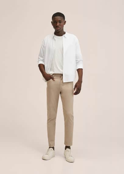 Pantaloni regular-fit cotone