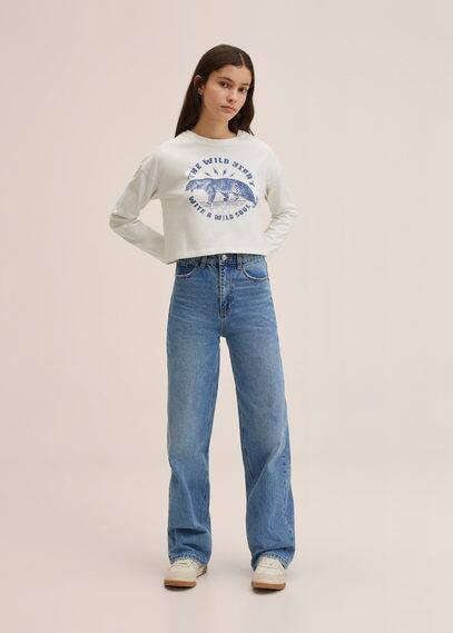 Maglietta a maniche lunghe stampata