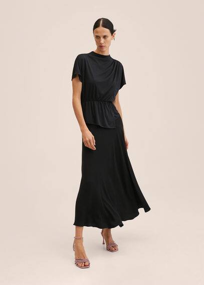 Maglietta vita increspata