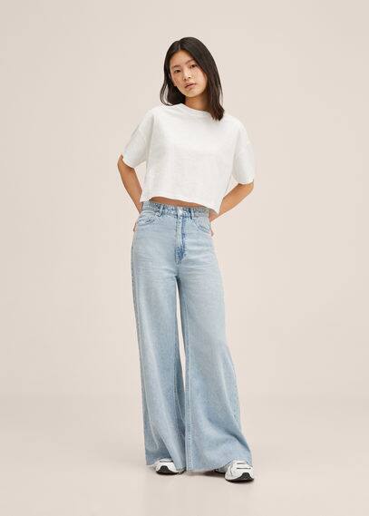 Maglietta crop cotone