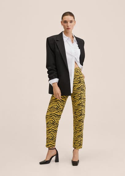 Jeans tapered animal print