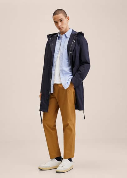 Pantaloni cotone vita elasticizzata