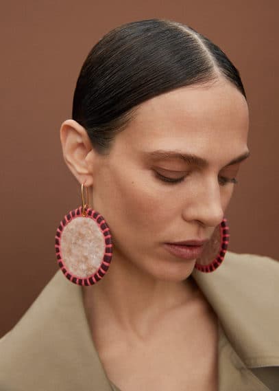 Orecchini ciondoli pelle