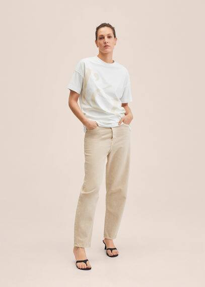 Maglietta cotone lettere