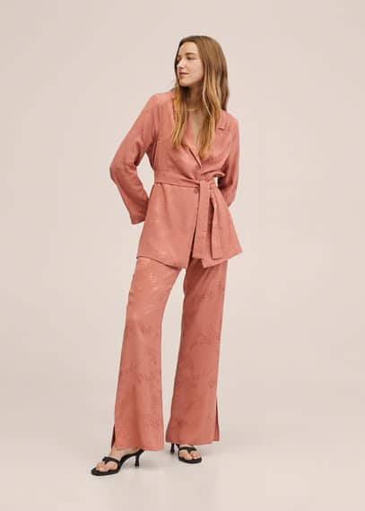 Pantaloni scampanati stampa floreale