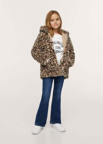 Mango Kids Leopard Faux Fur Coat Sand Modesens Mango Kids Leopard Faux Fur Coat Sand, Mango Animal Print Coat