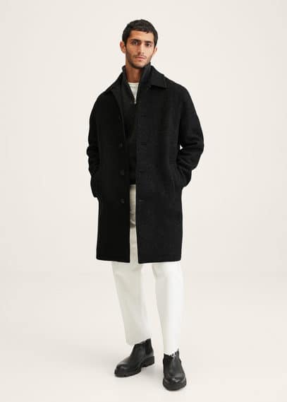 Cappotto oversize lana riciclata