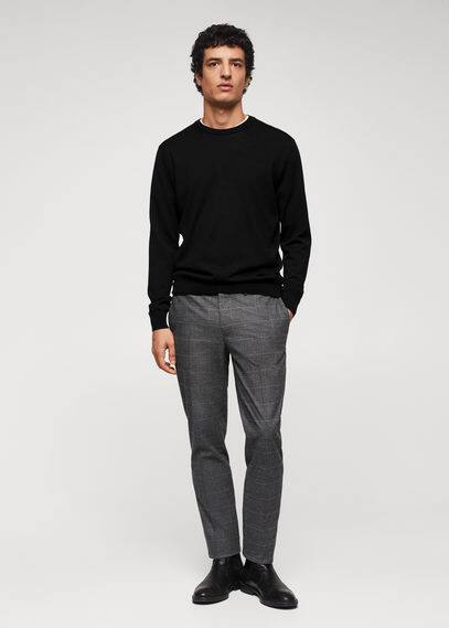 Pantaloni slim-fit cotone quadri