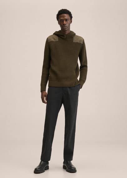 Pullover combinato cappuccio