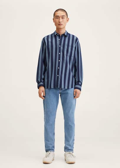 Camicia slim-fit righe