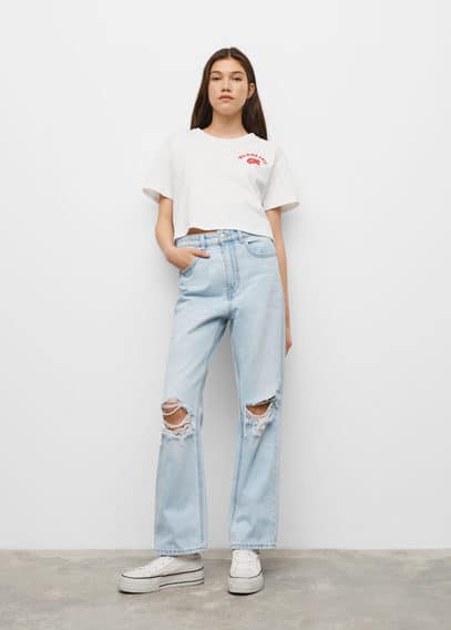 Jeans boyfriend strappi decorativi