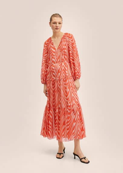 Abito stampa volants