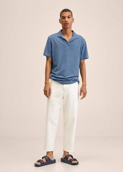 Polo righe tessuto spugna