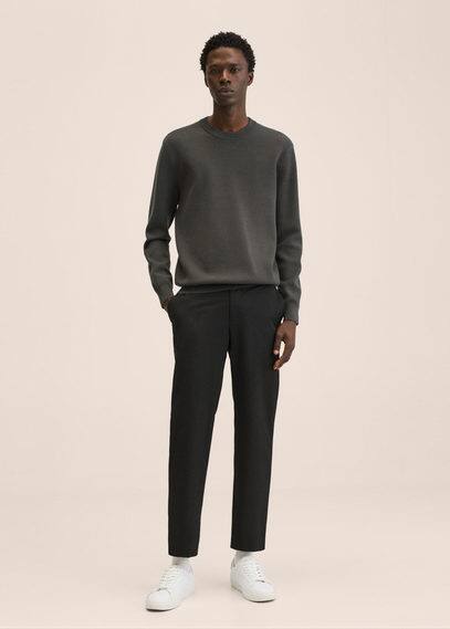 Jersey scollo rotondo stretch