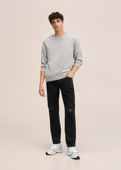 Jeans slim strappi decorativi