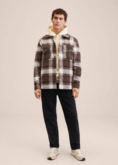 Sovracamicia quadri cotone riciclato