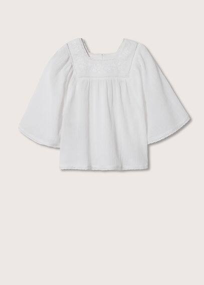 Blusa cotone ricami