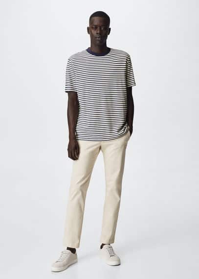 Maglietta righe tessuto spugna